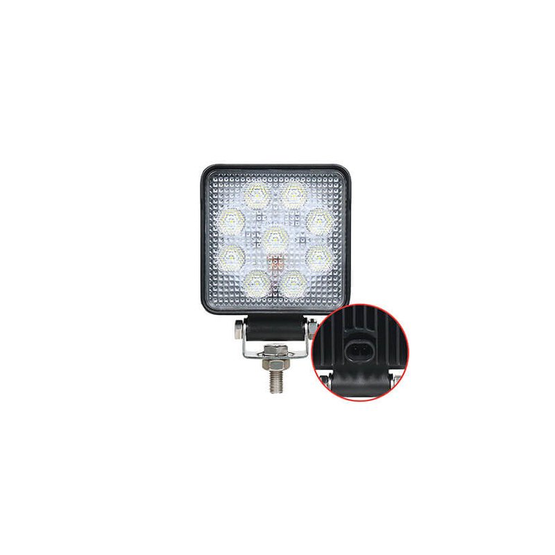 lampe de travail 12/24V Connecteur AMP intégré 13,5 Watt blanc