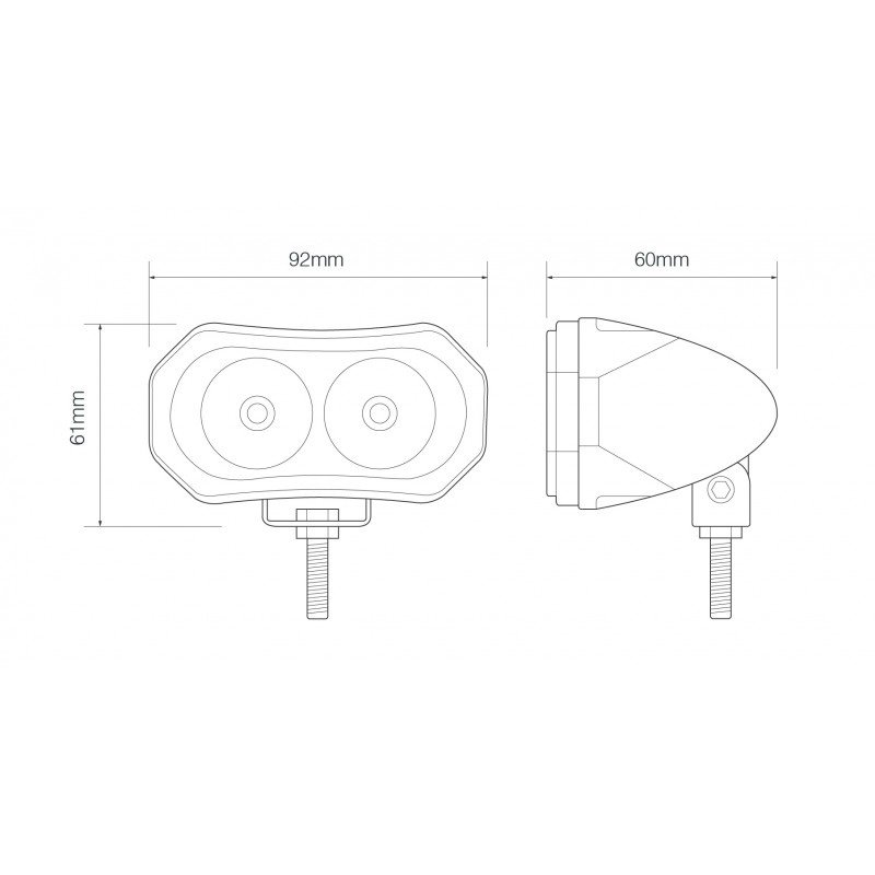 lampe de travail 9/110V câble 400mm 6 Watt bleu