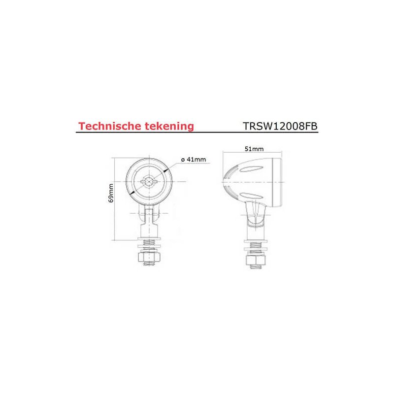 work lamp 9/30V cable 200mm 5 Watt white
