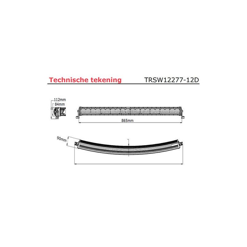 Arbeitsscheinwerfer 9/30V 400mm Kabel mit Deutsch-Stecker 180 Watt weiß