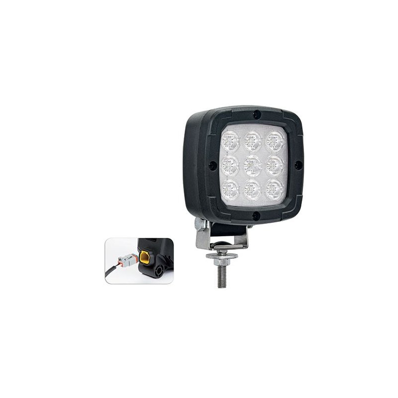 Arbeitsscheinwerfer 12/55 V Eingebauter Deutsch-Stecker 13,5 Watt weiß