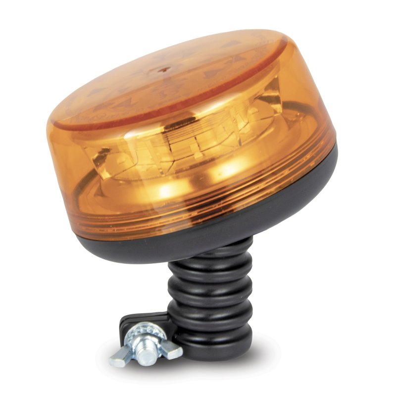 gyrophare LED 12-24V fixation à insérer, base flexible 1800lm connexion à fiche plate orange