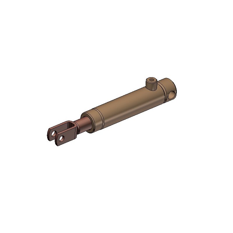 brake cylinder with return spring and mounting set (bottom mounting) Ø30mm Ø50mm 95mm ingeschoven lengte 290 / uitgeschoven leng