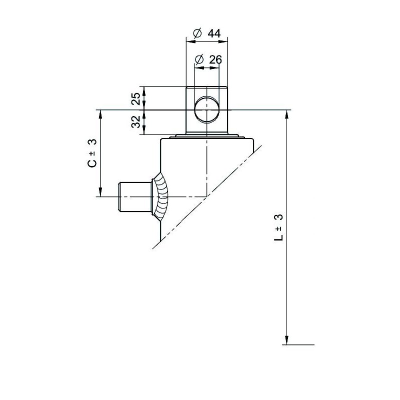 telescopic cylinder 2038F 5ton stroke 1490mm 3 stages bore