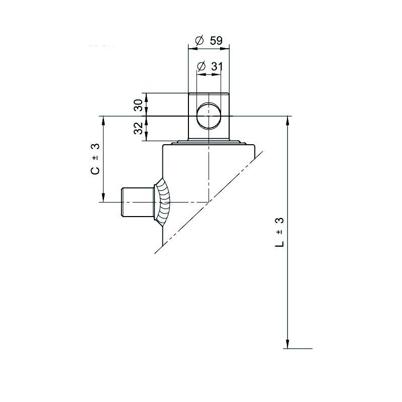 vérins téléscopiques 8 tonnes moyeux 1283mm à 3 expansions trou