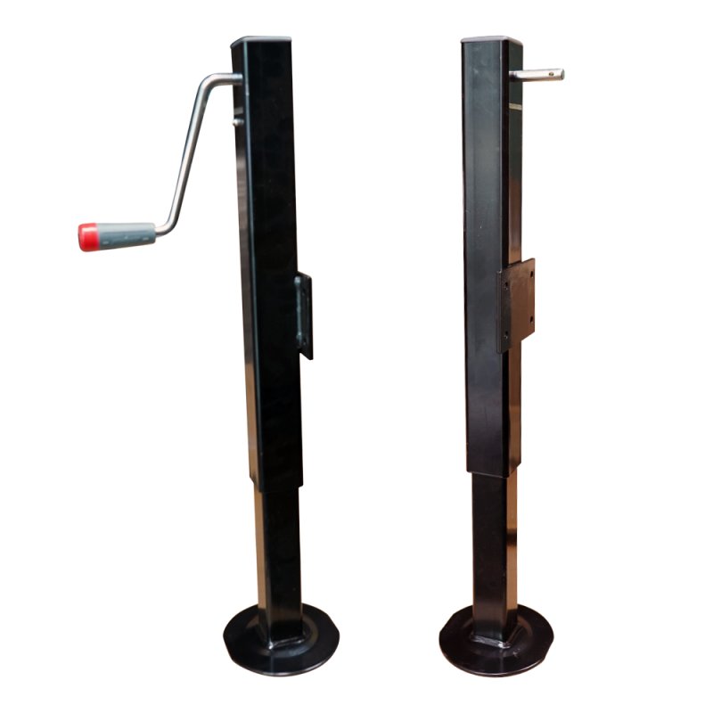 support leg set for trailer DT480/2 ⧄60mm sandblasting + KTL + powder coating black RAL9005