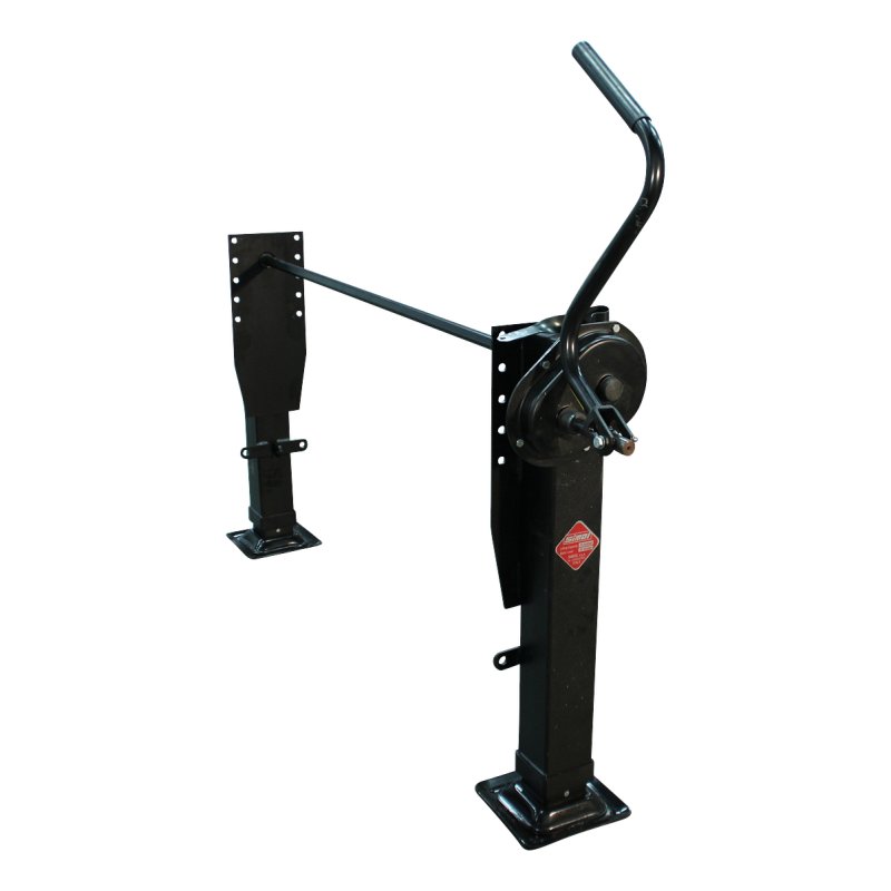 support leg set for trailer K240 ⧄110mm sandblasting + KTL + powder coating black RAL9005