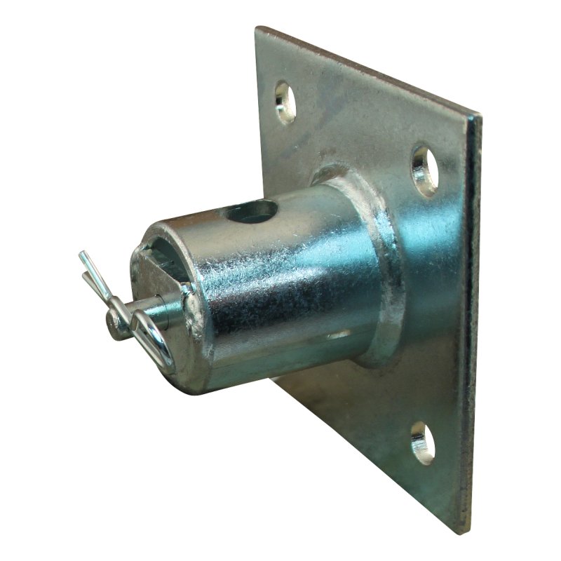 platine de fixation pour pied béquille avec tomber serrure à visser Ø51mm zingué