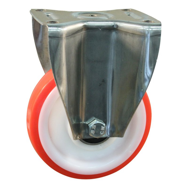 fixed castor 150mm series 27 ᠆ 35 plate mounting Stainless steel ball bearing