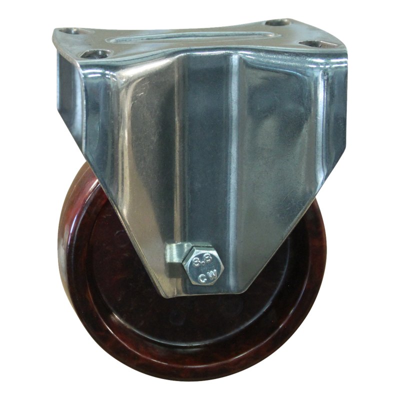 fixed castor 100mm serie 95 ᠆ 29 plate mounting plain bore