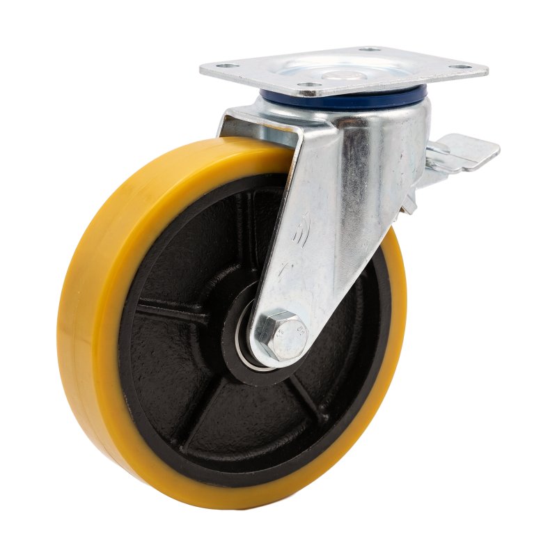 zwenkwiel geremd 250mm serie 28 ᠆ 12 plaatbevestiging kogellager