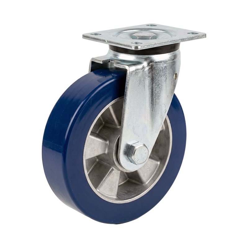 swivel castor 200mm series 03 ᠆ 32 plate mounting ball bearing