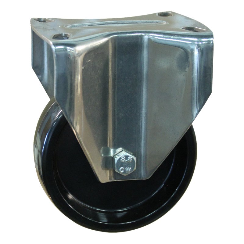 fixed castor 100mm serie 35 ᠆ 29 plate mounting plain bore