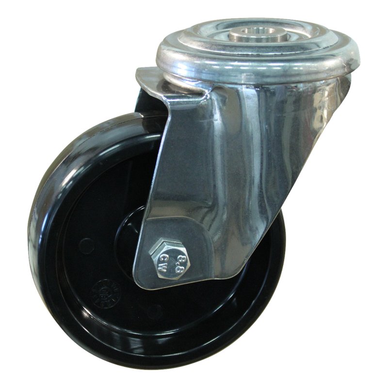 swivel castor 100mm serie 35 ᠆ 29 bolt hole plain bore