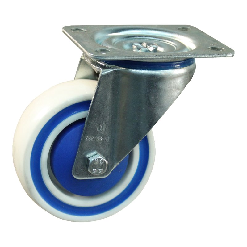 zwenkwiel 100mm serie 09 ᠆ plaatbevestiging kogellager