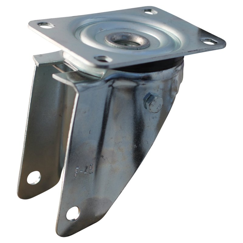 swivel castor with brake 200x50 1.25x3.8 (200x50) ET0 NL60mm steel V-5501 silver grey 200mm 11 plate mounting roller bearing