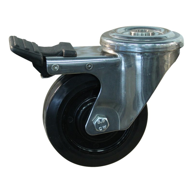 roulette pivotante avec frein 100mm série 16 ᠆ 29 trou pour boulon palier lisse