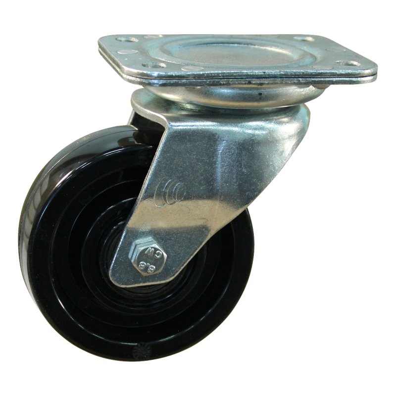 swivel castor 100mm serie 35 ᠆ 49 plate mounting ball bearing