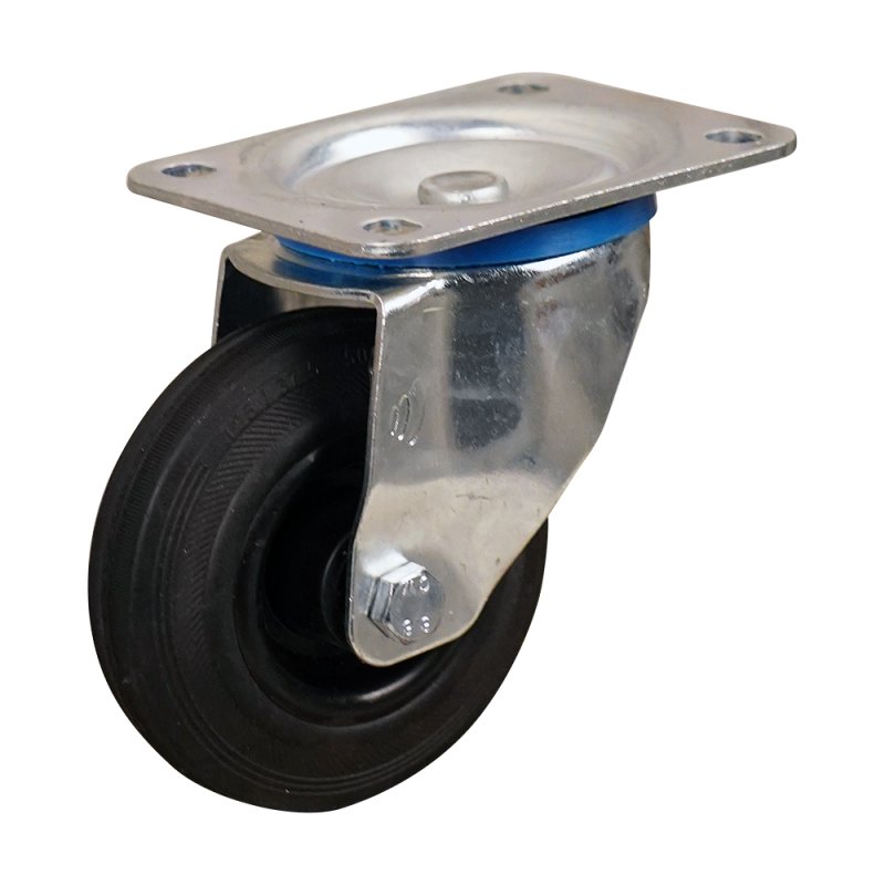 swivel castor 125mm series 01 ᠆ 12 plate mounting roller bearing