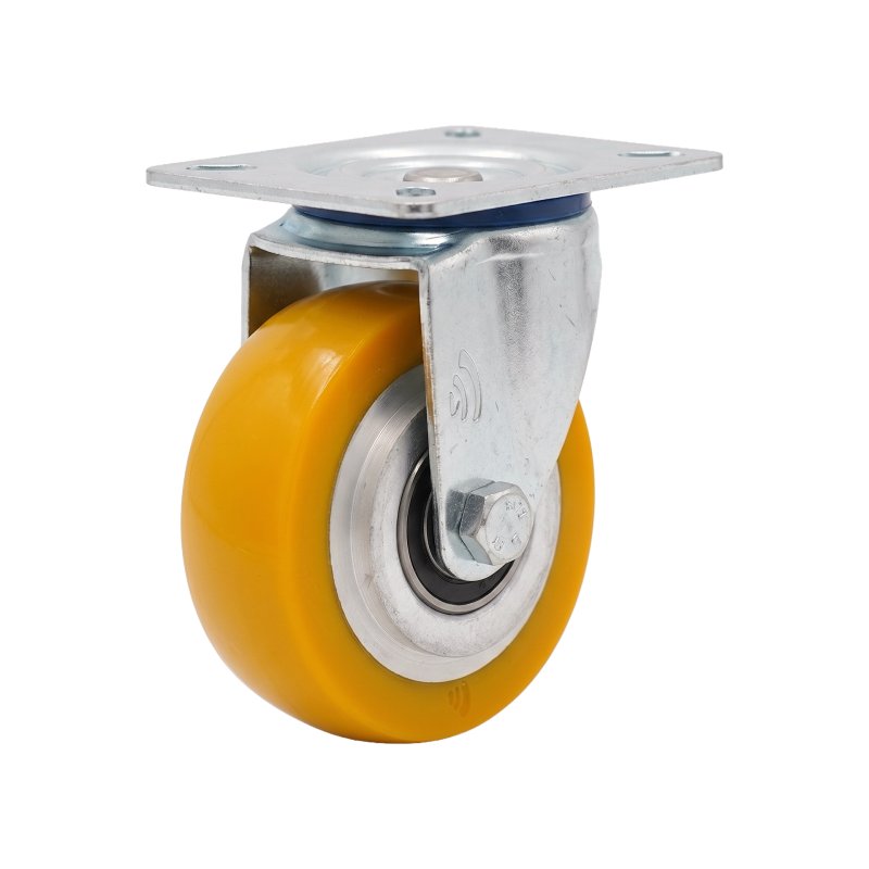 swivel castor 80mm series 29 ᠆ 12 plate mounting ball bearing