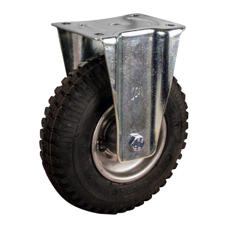 fixed castor wheel+tire 2.50-4 2.10x4H2 ET0 NL75mm steel V-6606 grey 218mm 12 plate mounting ball bearing
