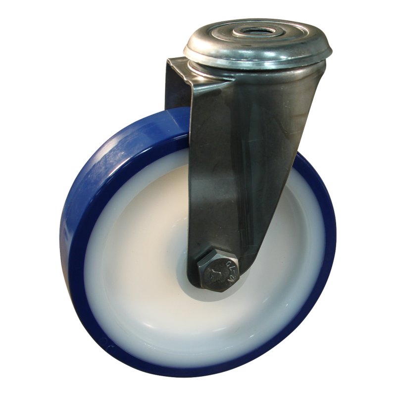 roulette pivotante 100mm série 27 ᠆ 30 trou pour boulon palier lisse