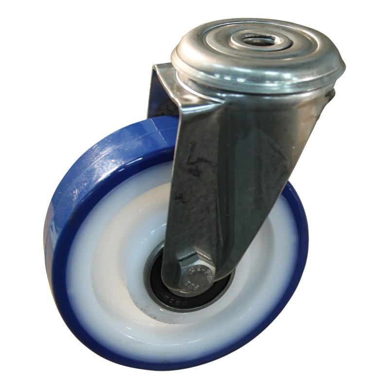 swivel castor 125mm series 27 ᠆ 30 bolt hole Stainless steel ball bearing