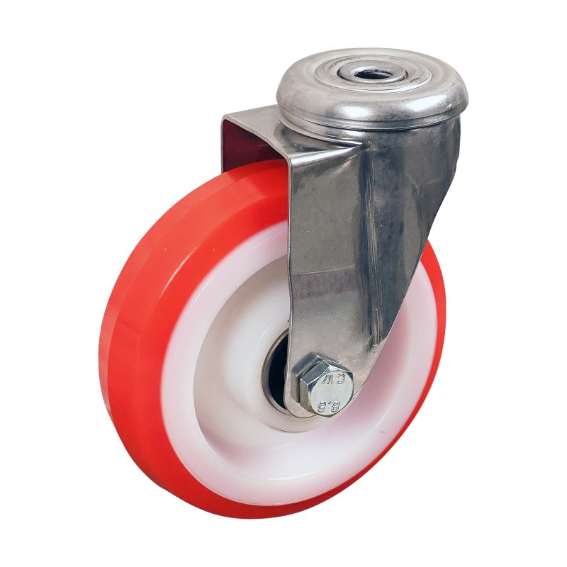 swivel castor 125mm series 27 ᠆ 30 bolt hole Stainless steel ball bearing