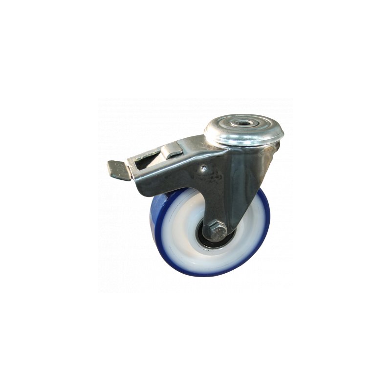 swivel castor with brake 150mm series 27 ᠆ 30 bolt hole Stainless steel ball bearing