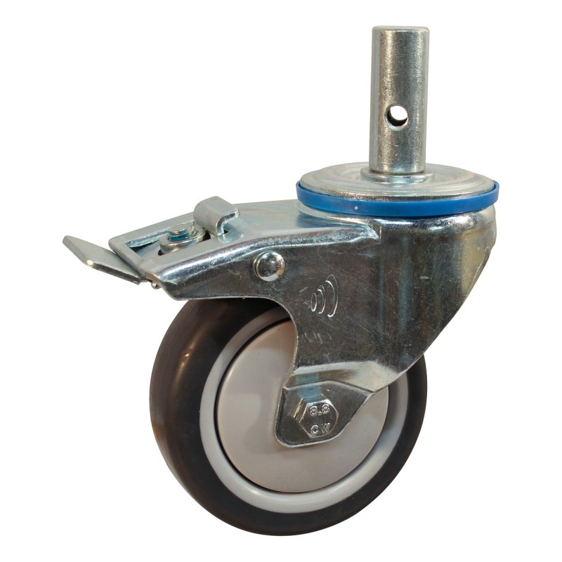 roulette pivotante avec frein 100mm serie 36 ᠆ 15 goupille roulement à billes