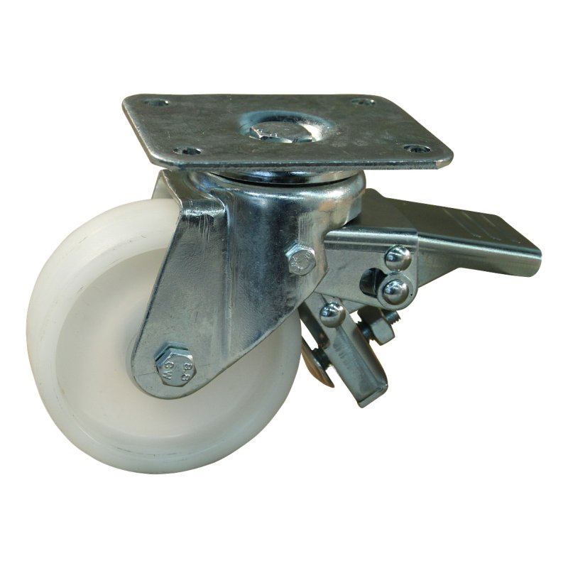 roulette pivotante avec frein 150mm serie 33 ᠆ 19 montage de la plaque palier lisse