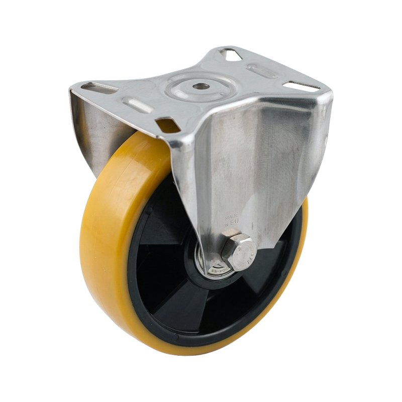 fixed castor 160mm series 27 ᠆ 31 plate mounting Stainless steel ball bearing