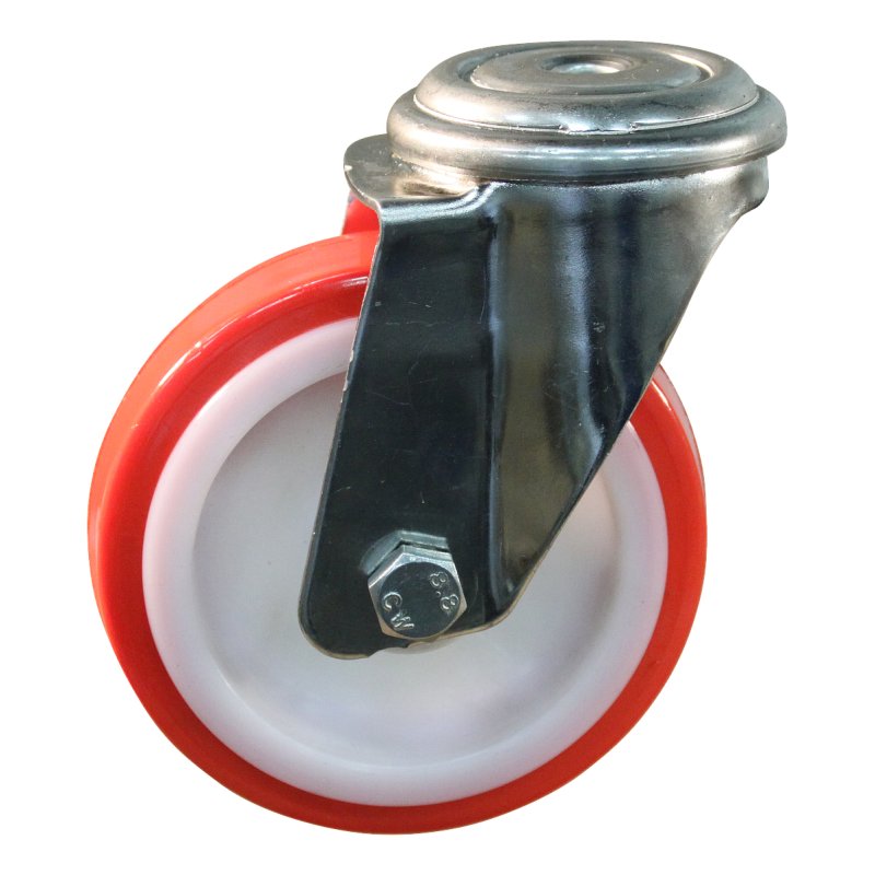 roulette pivotante 100mm série 27 ᠆ 31 trou pour boulon palier lisse