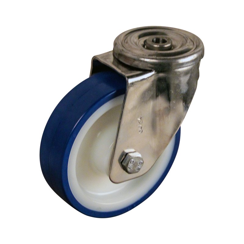 Lenkrolle 125mm serie 27 ᠆ 31 Rückenloch Kugellager aus rostfreiem Stahl