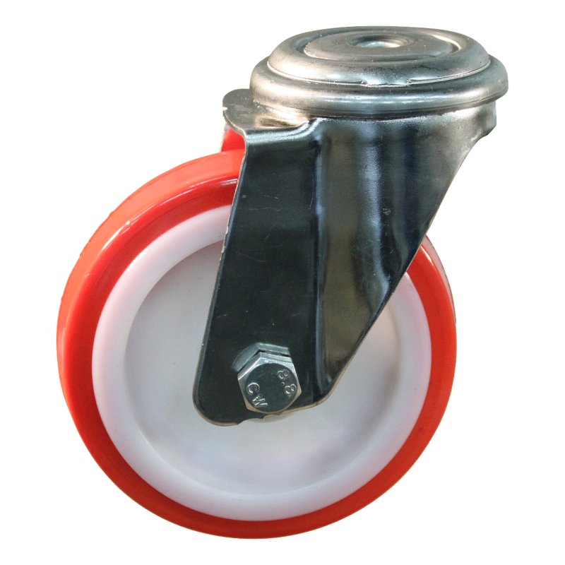 roulette pivotante 150mm série 27 ᠆ 31 trou pour boulon roulement à aiguilles éxécution inox