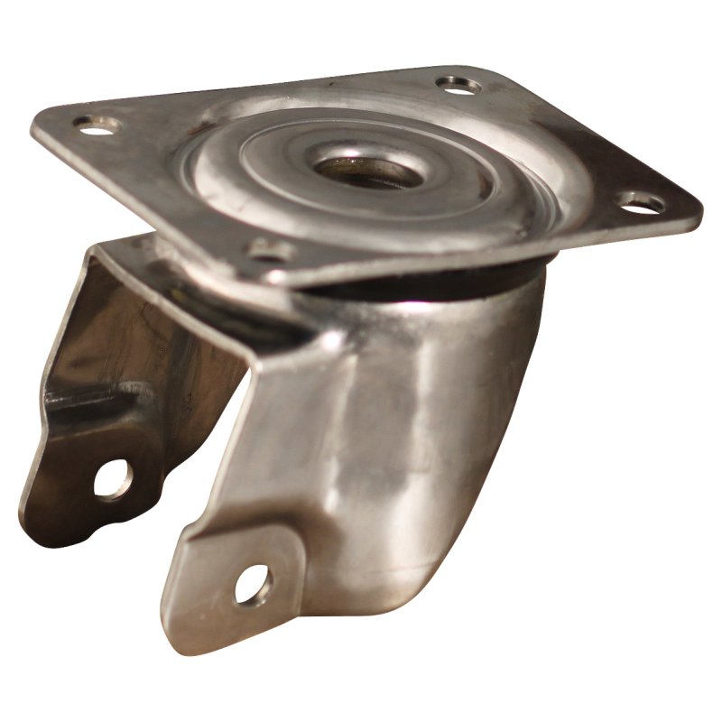 zwenkwiel 80mm serie 27 ᠆ 31 plaatbevestiging RVS rollager