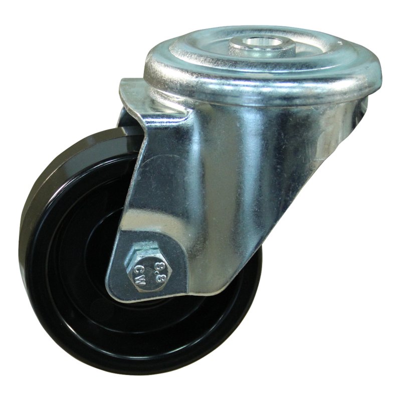 roulette pivotante 100mm serie 35 ᠆ 09 trou pour boulon palier lisse