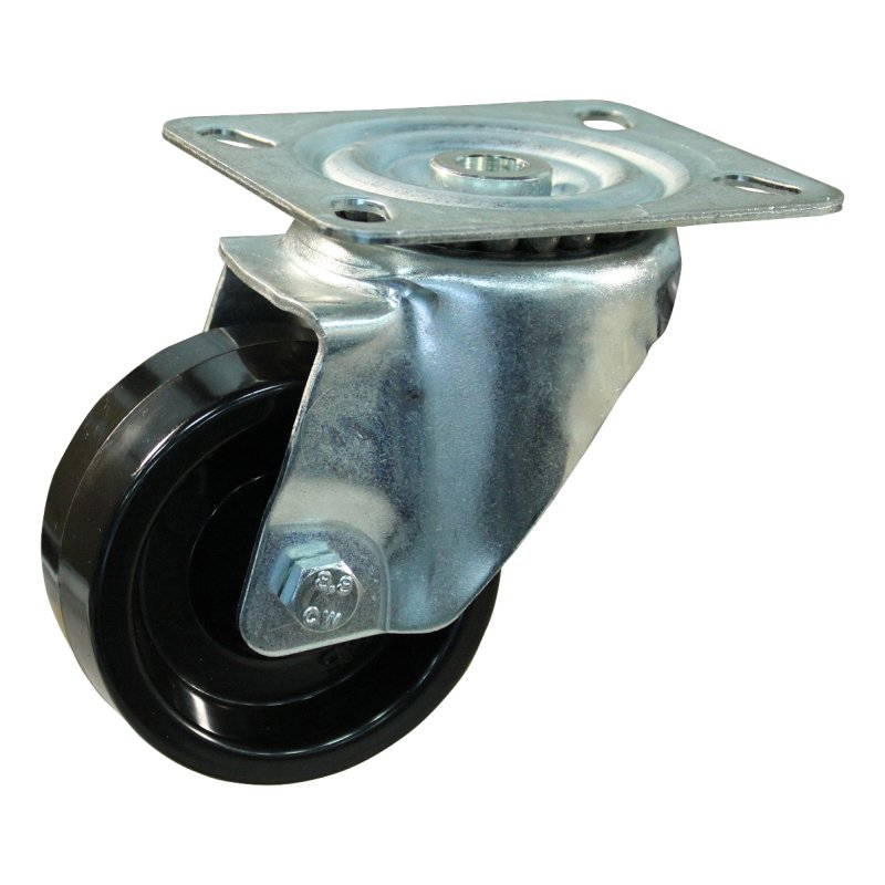 swivel castor 125mm serie 35 ᠆ 09 plate mounting plain bore