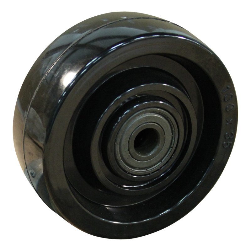 roulette pivotante avec frein 100mm serie 35 ᠆ 09 trou pour boulon roulement à billes