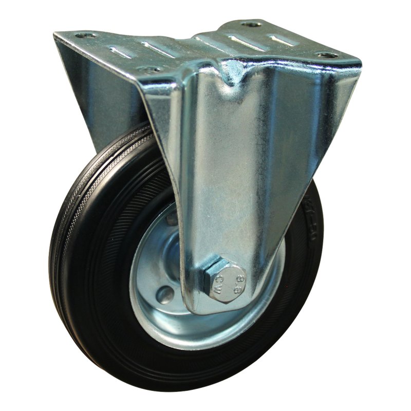 fixed castor 80mm series 02 ᠆ 12 plate mounting roller bearing