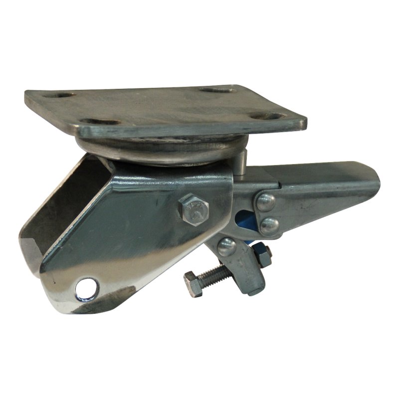 zwenkwiel geremd 100mm serie 33 ᠆ 32 plaatbevestiging glijlager
