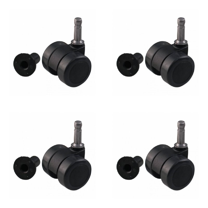 swivel castor 36mm 36mm serie 74-73 gladde stift voor kunststof huls plain stem plain bore plain bore