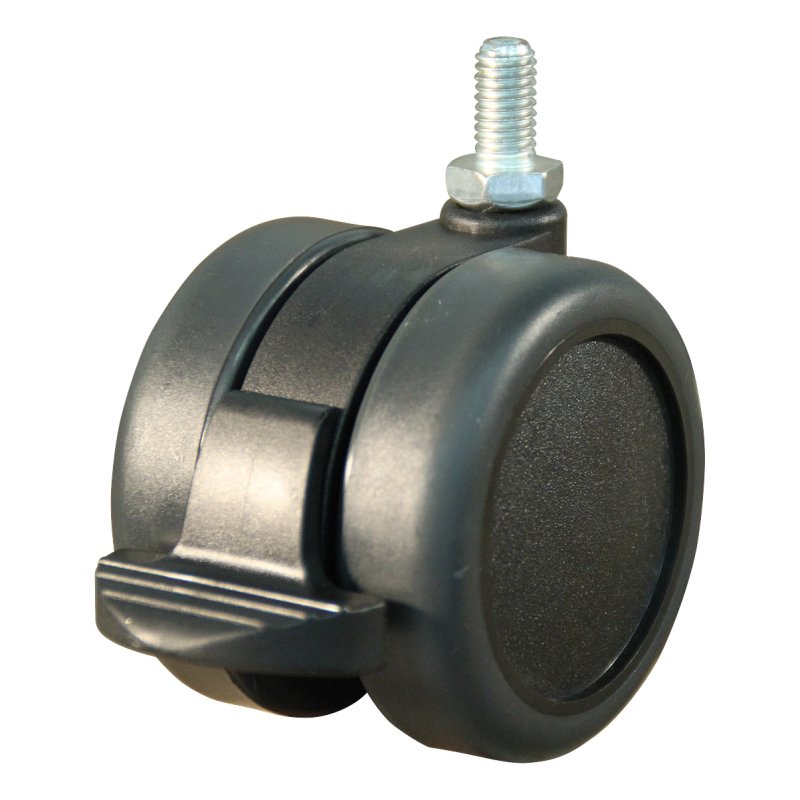 Lenkrolle mit Feststeller 60mm 60mm Serie 74-73 draadstift M8 Gleitlager Gleitlager