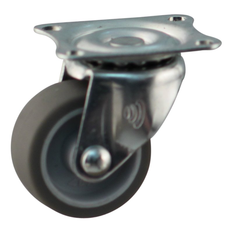 swivel castor 38mm series 68-44 plate mounting plain bore