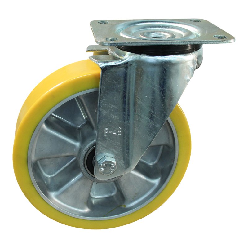 swivel castor 200mm series 29 ᠆ 11 plate mounting ball bearing