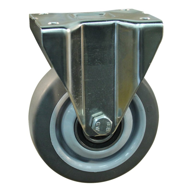 bokwiel 125mm serie 19 ᠆ 31 plaatbevestiging RVS kogellager