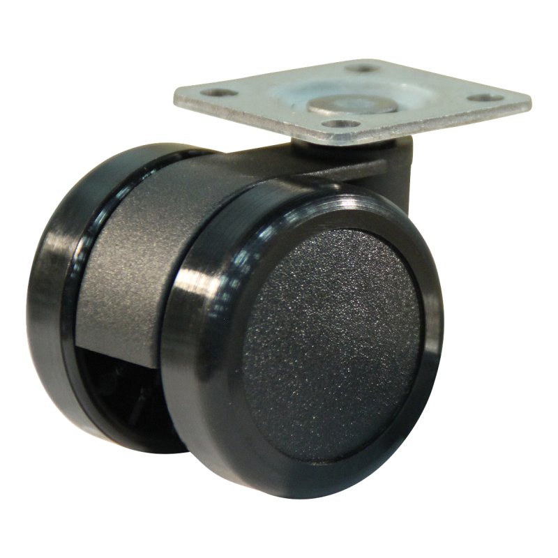 swivel castor 42mm series 65 - 73 plate mounting plain bore