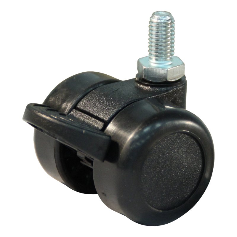 swivel castor with brake 36mm series 65 - 73 draadstift M8 plain bore