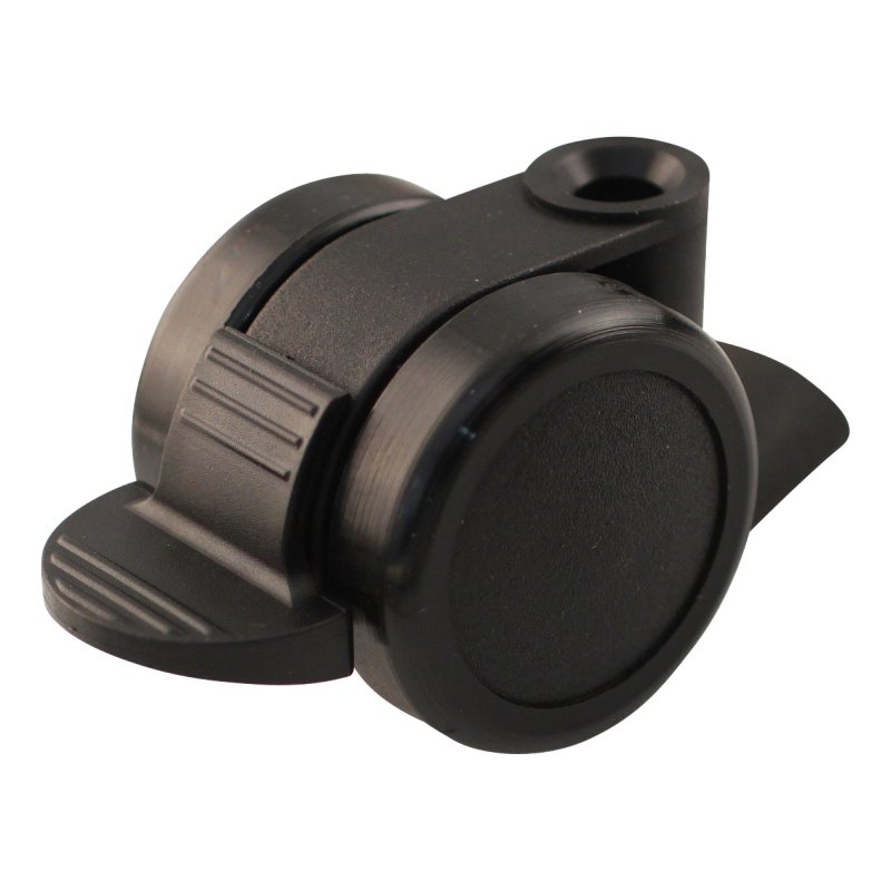 Lenkrolle mit Feststeller 42mm Serie 65 - 73 Plattenbefestigung Gleitlager
