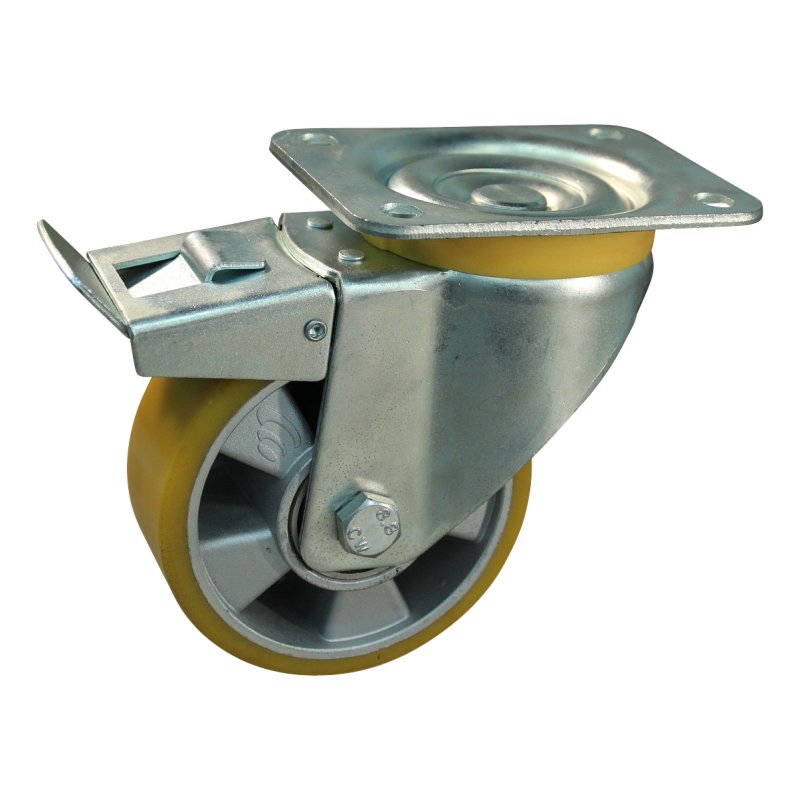 zwenkwiel geremd 160mm serie 29 ᠆ 16 plaatbevestiging kogellager